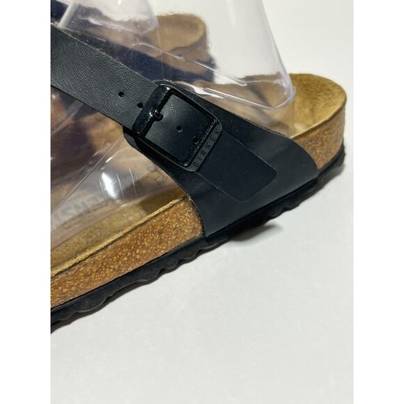 Birkenstock Black Birko-Flor Gizeh Thong Adjustable Sandals 39 Reg-Wide 8-8.5 - Picture 3 of 8
